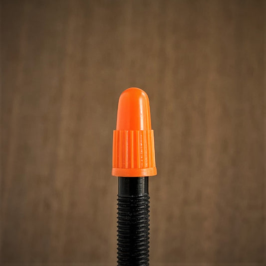 Orange - Original BCM Plastic Colored Presta Valve Cap / Dust Caps / 4 or 12 Pack