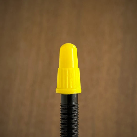 Yellow - Original BCM Plastic Colored Presta Valve Cap / Dust Caps / 4 or 12 Pack